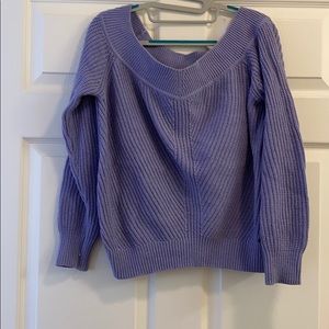 Abercrombie Off the Shoulder Purple Sweater, Large